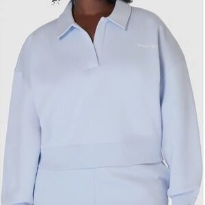 Sweaty Betty Light Blue Polo Sweatshirt-NWT